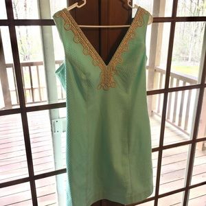 Lilly Pulitzer Size 12 Bentley Dress In Aqua